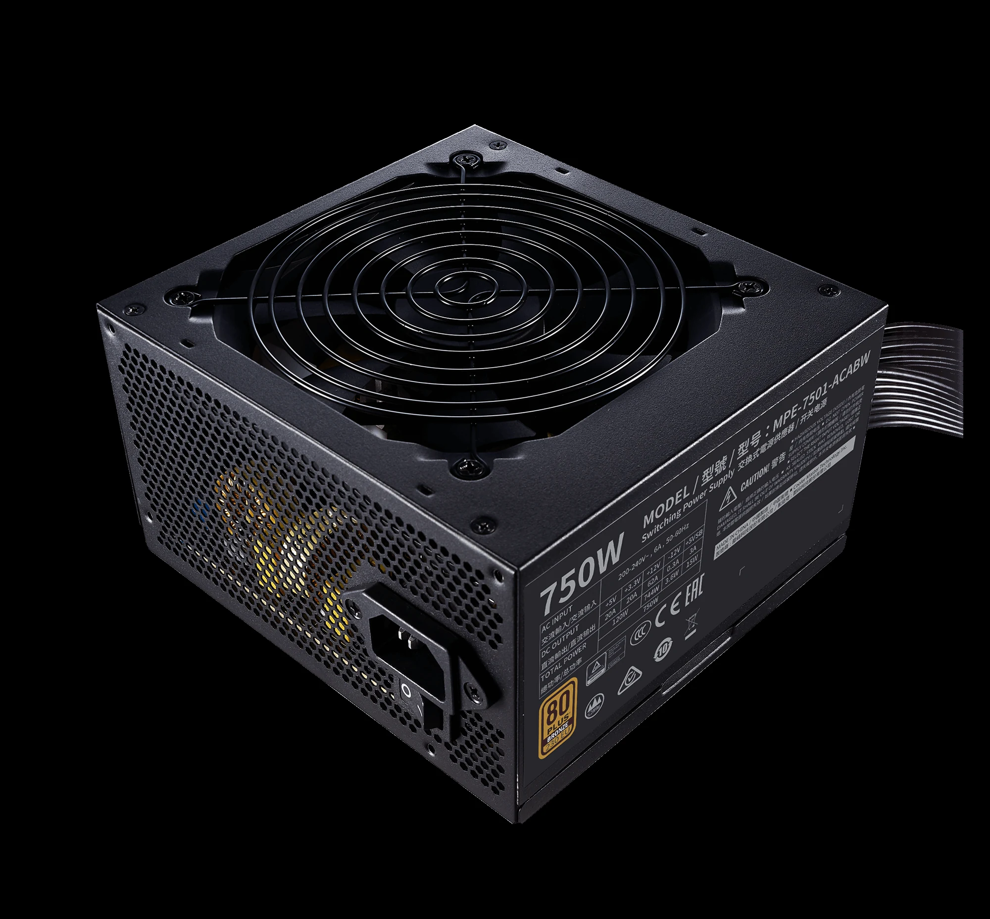 Nguồn PC Cooler Master MWE 750 Bronze V2 - 80 Plus Bronze - Non Modular - New