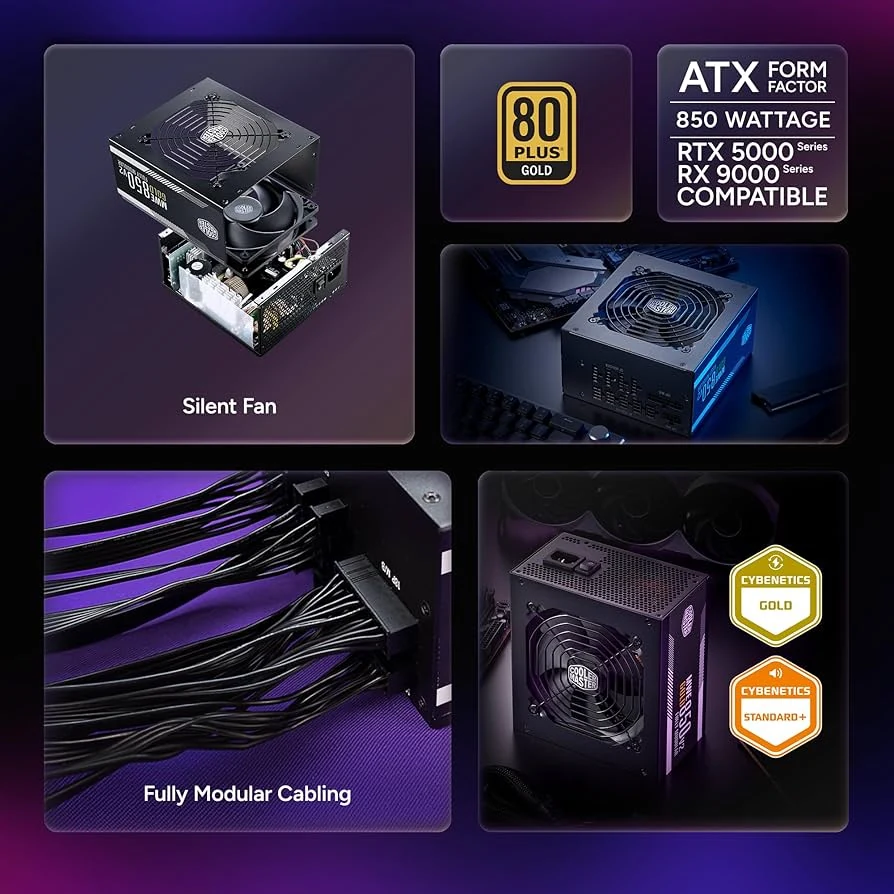 Nguồn PC Cooler Master MWE 850 Bronze V2 Full Modular - 80 Plus Bronze - Full Modular - New