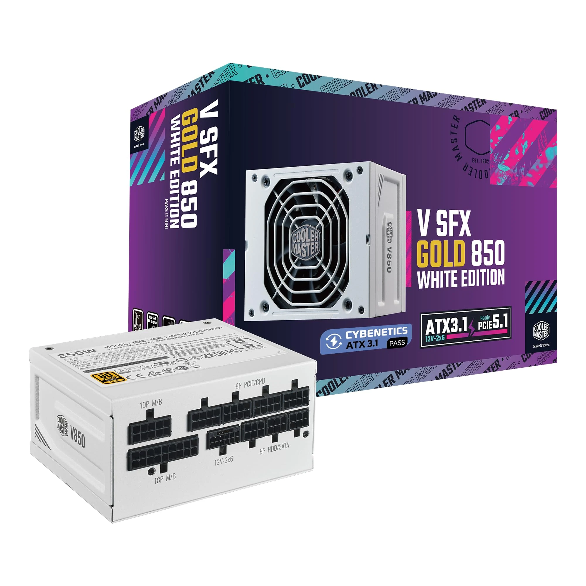 Nguồn PC Cooler Master V850 SFX Gold ATX 3.0 - 80 Plus Gold - Full Modular - New