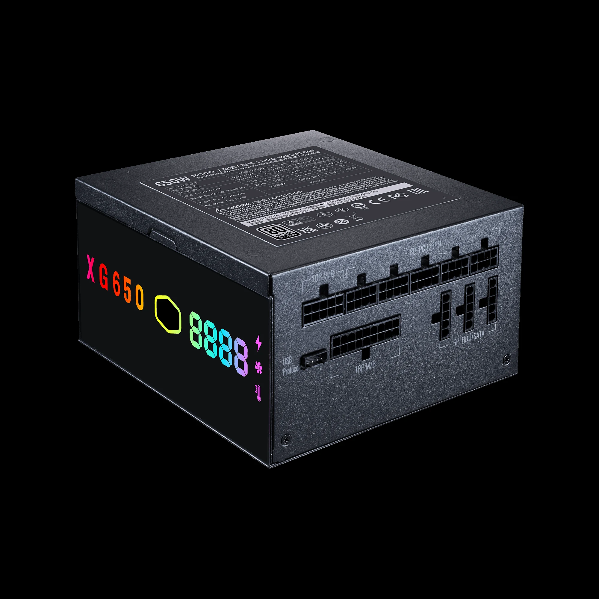 Nguồn PC Cooler Master XG650 Plus Platinum - 80 Plus Platinum - Full Modular - New
