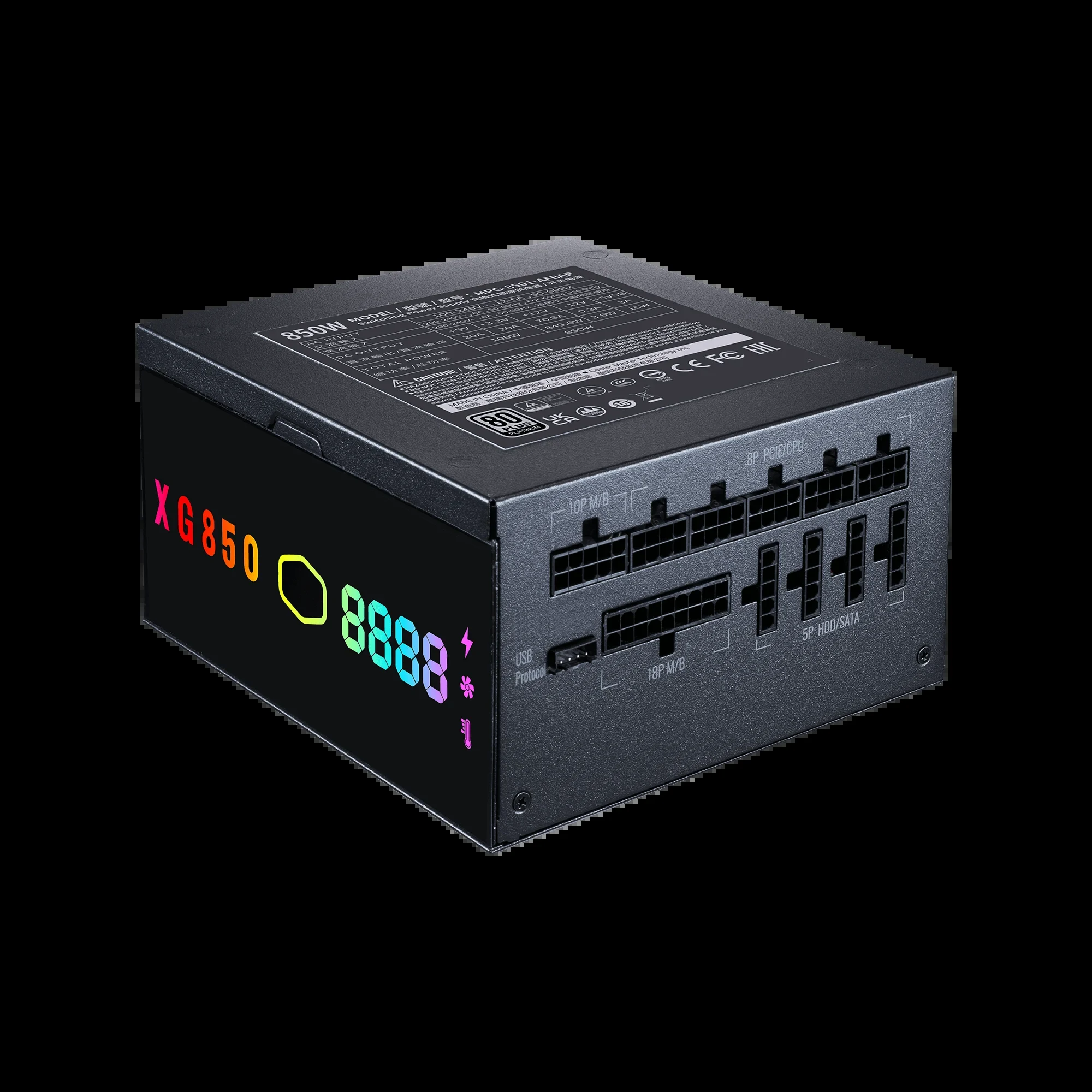 Nguồn PC Cooler Master XG850 Plus Platinum - 80 Plus Platinum - Full Modular - New