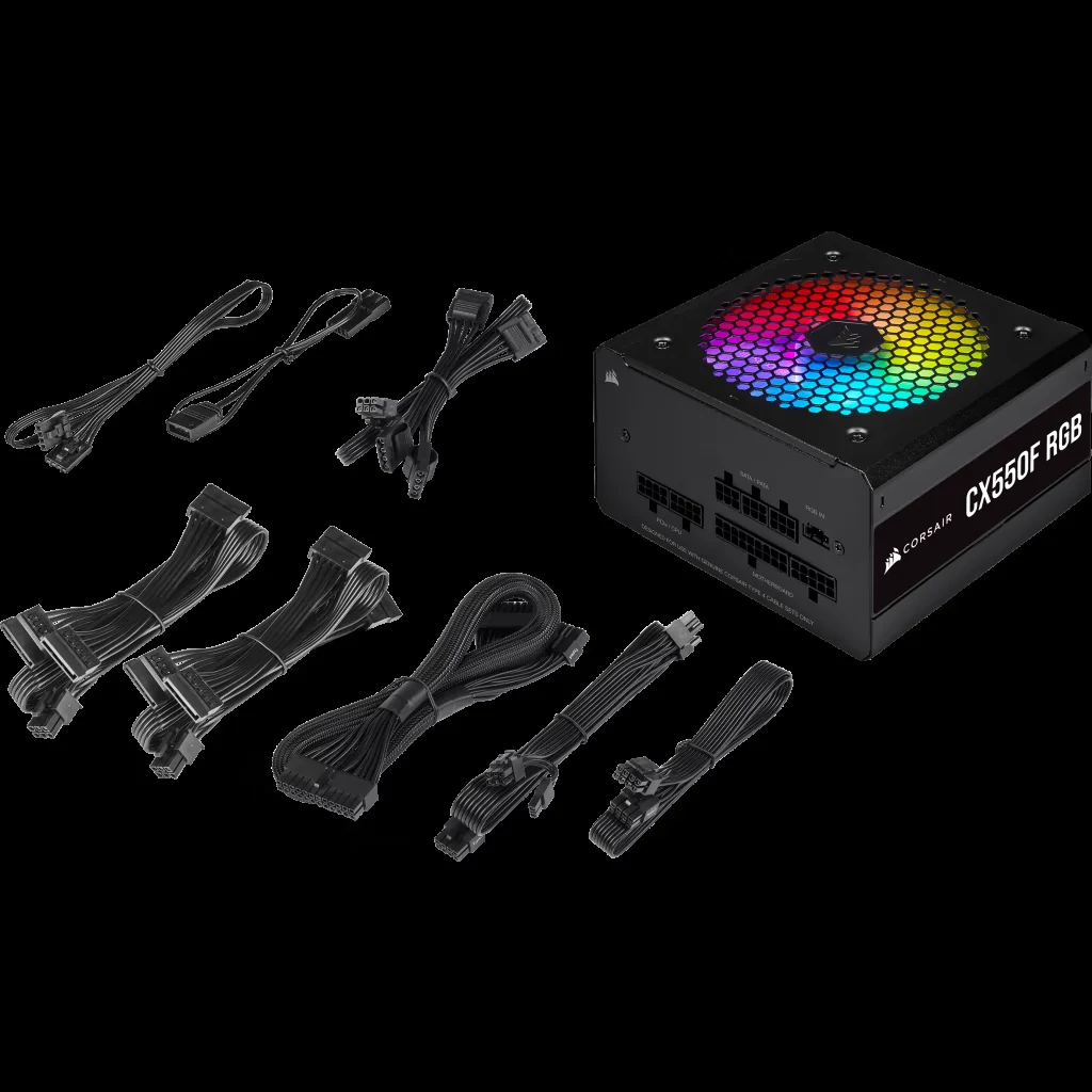Nguồn PC Corsair CX550F RGB - 80 Plus Bronze - Full Modular - New