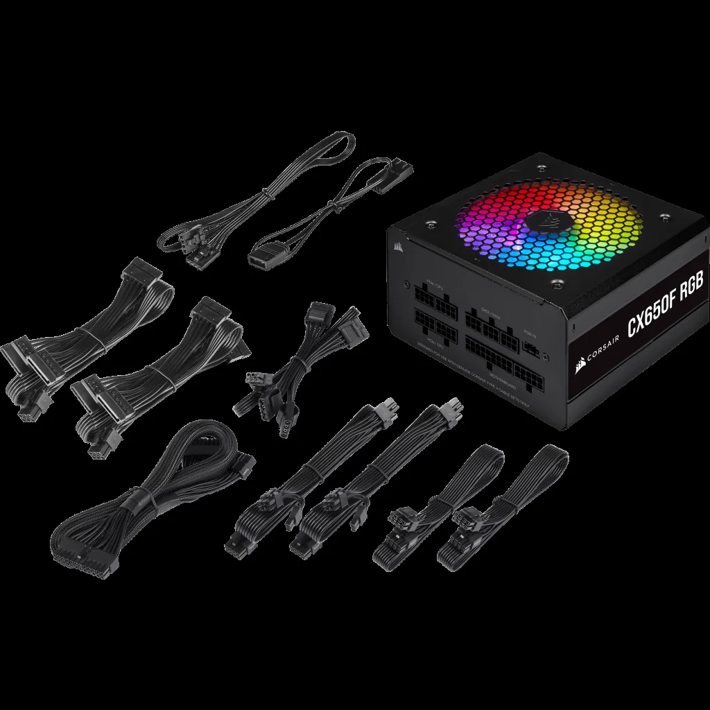 Nguồn PC Corsair CX650F RGB - 80 Plus Bronze - Full Modular - New