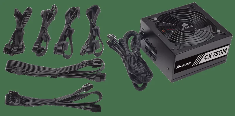 Nguồn PC Corsair CX750 - 80 Plus Bronze - Non Modular - New