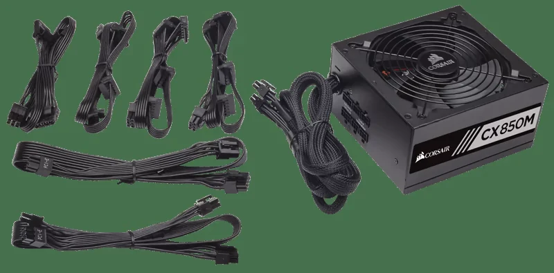 Nguồn PC Corsair CX850M - 80 Plus Bronze - Semi Modular - New