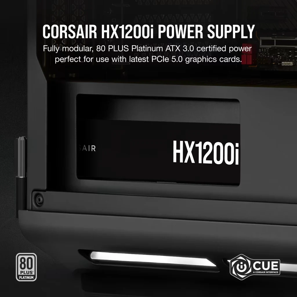 Nguồn PC Corsair HX1200i - 80 Plus Platinum - Full Modular - New