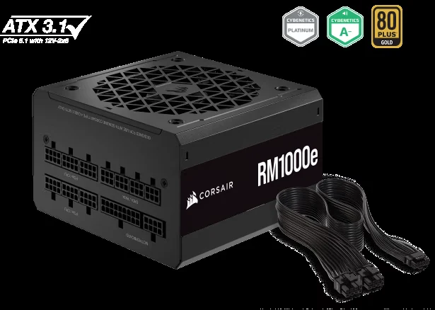 Nguồn PC Corsair RM1000e ATX 3.0 - 80 Plus Gold - Full Modular - New