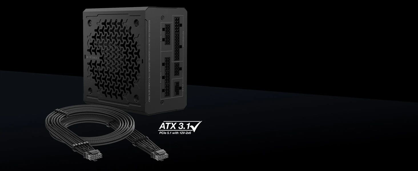 Nguồn PC Corsair RM1000e ATX 3.1 - Cybenetics Gold - Full Modular - New