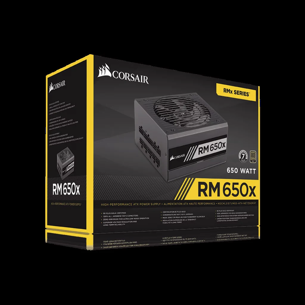 Nguồn PC Corsair RM650x - 80 Plus Gold - Full Modular - New