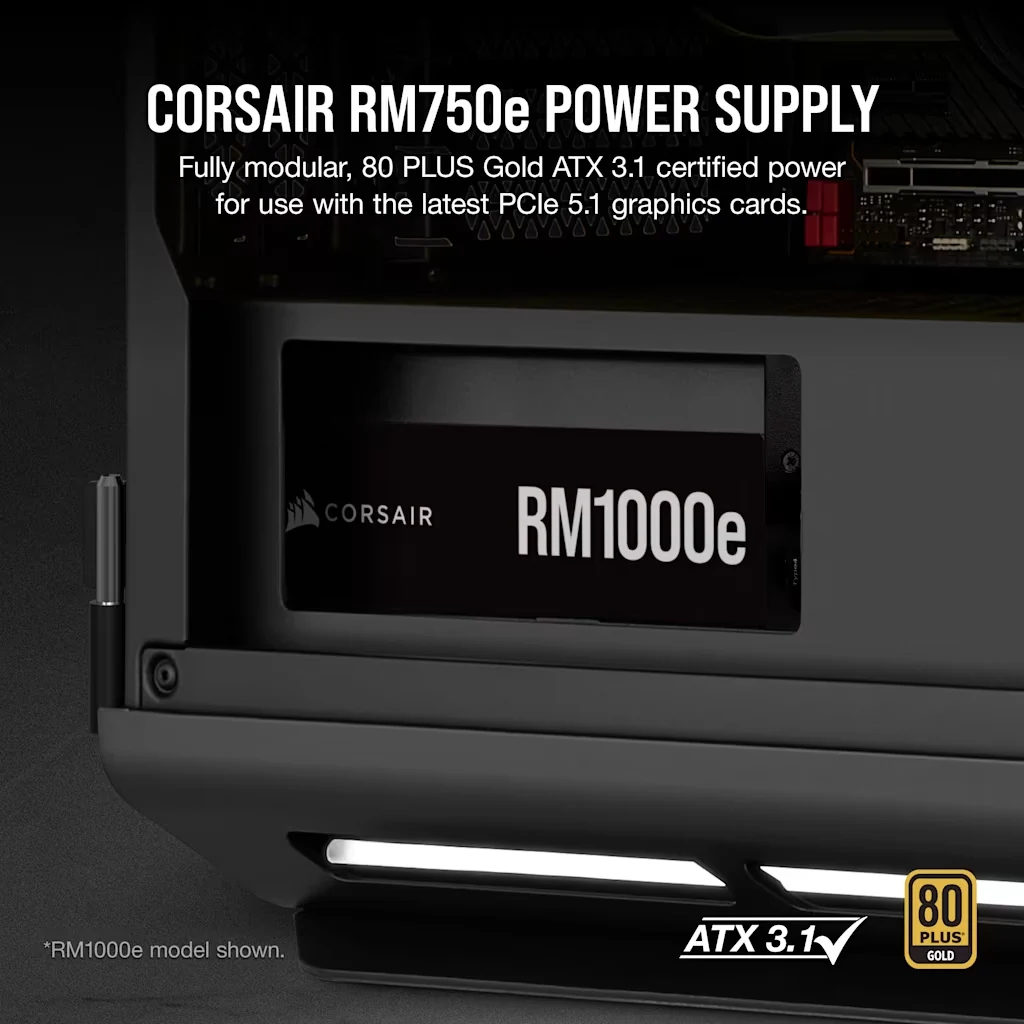 Nguồn PC Corsair RM750e ATX 3.1 - Cybenetics Gold - Full Modular - New