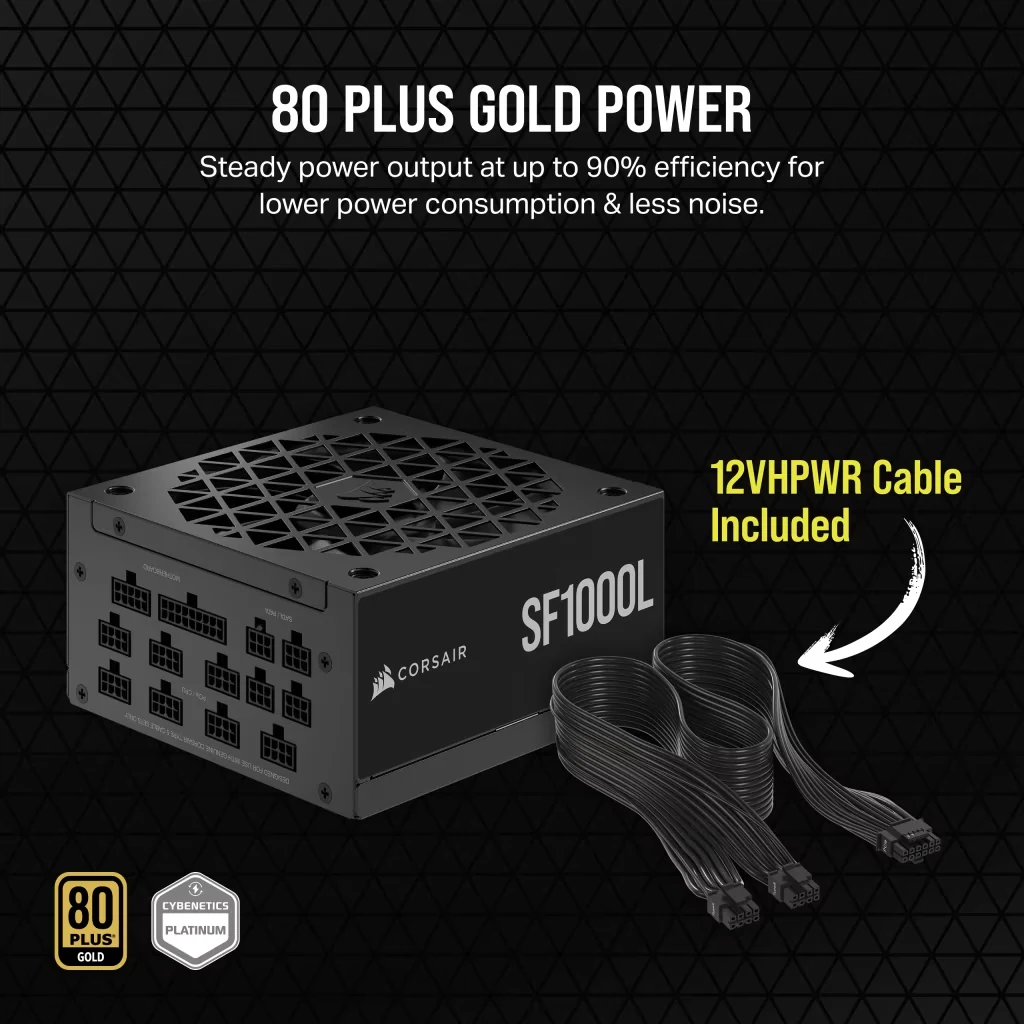 Nguồn PC Corsair SF1000L - 80 Plus Gold - Full Modular - New