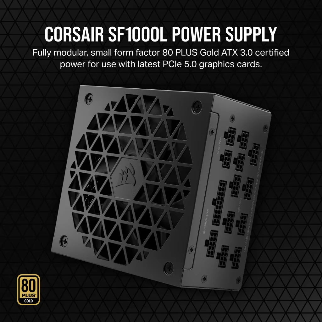 Nguồn PC Corsair SF1000L - 80 Plus Gold - Full Modular - New