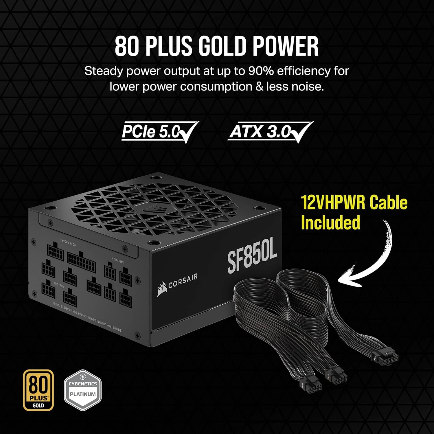 Nguồn PC Corsair SF850L - 80 Plus Gold - Full Modular - New
