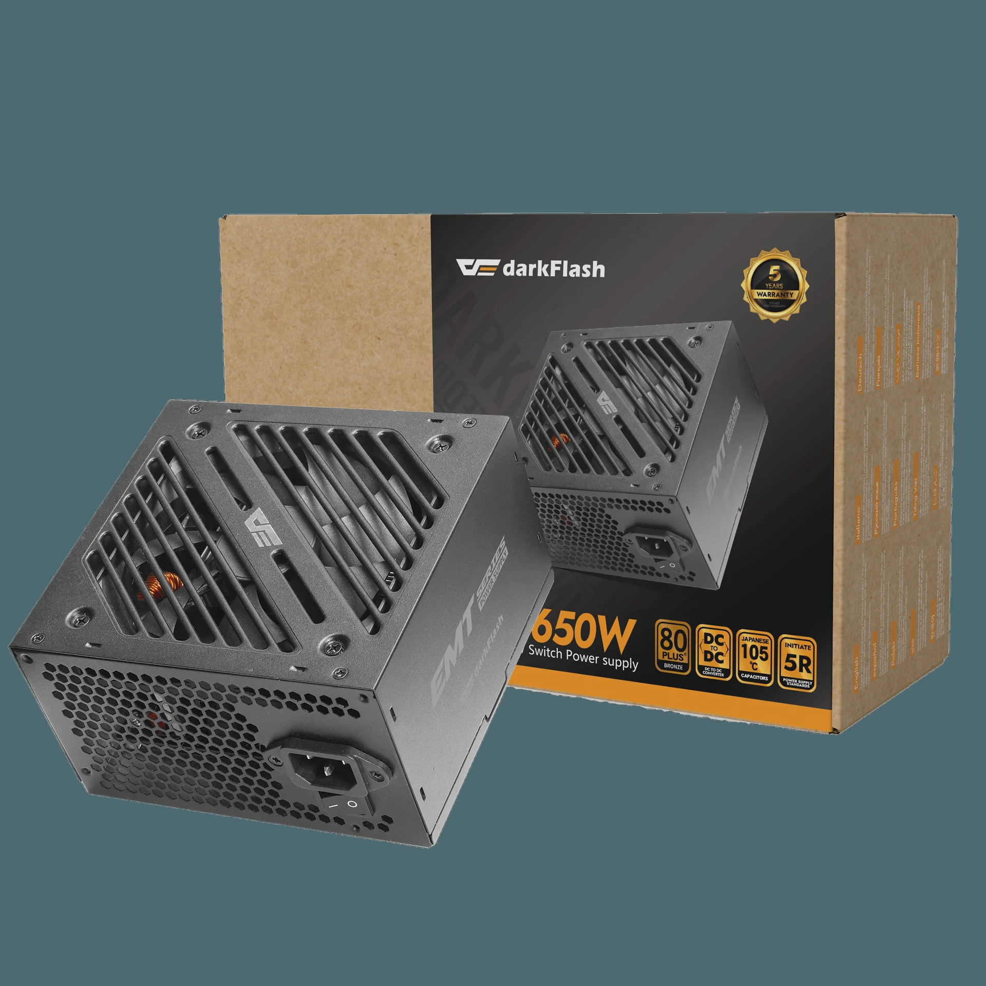 Nguồn PC DarkFlash BM750 - 80 Plus Bronze - Non Modular - New