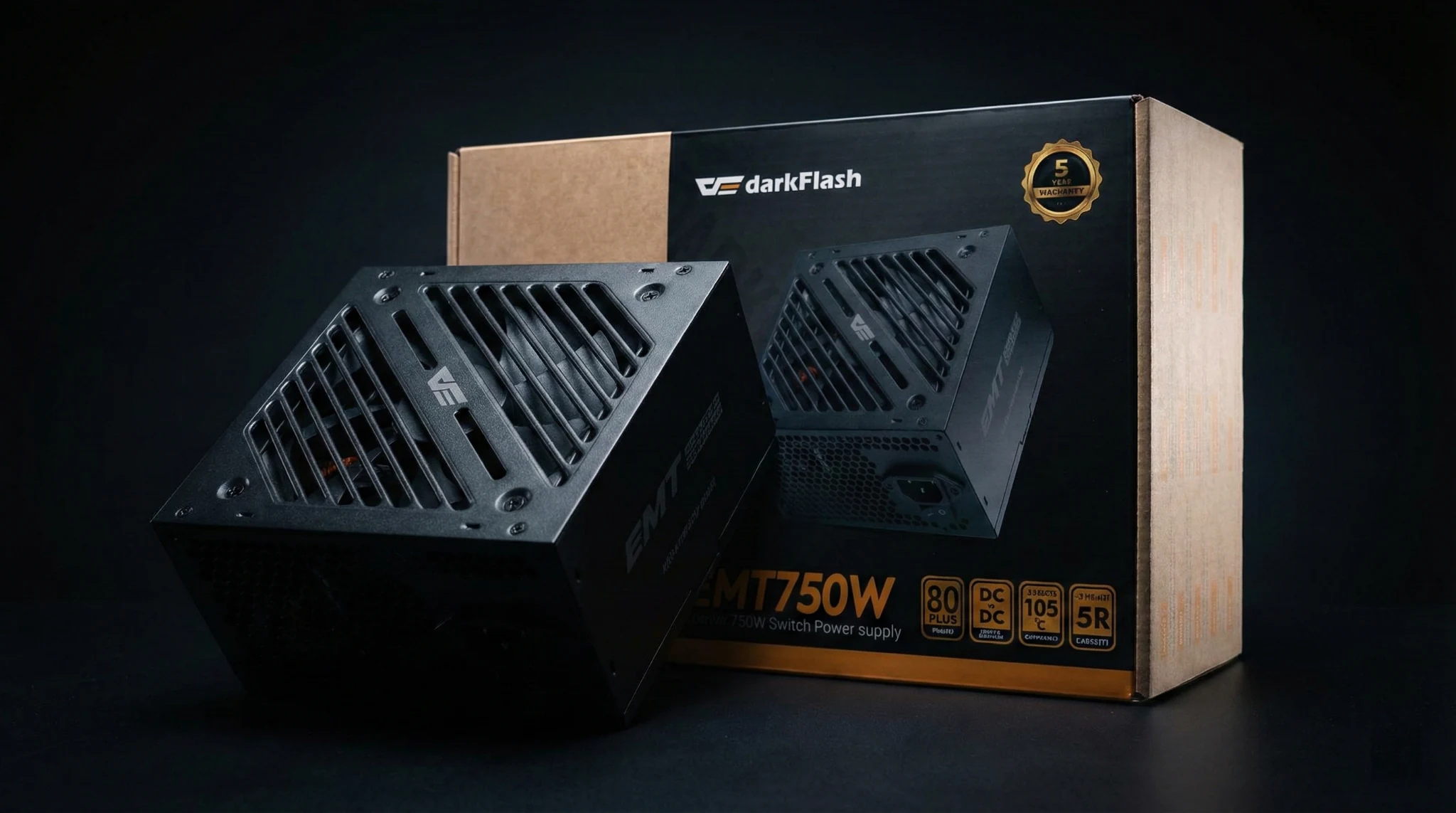 Nguồn PC DarkFlash EMT750 - 80 Plus Bronze - Non Modular - New