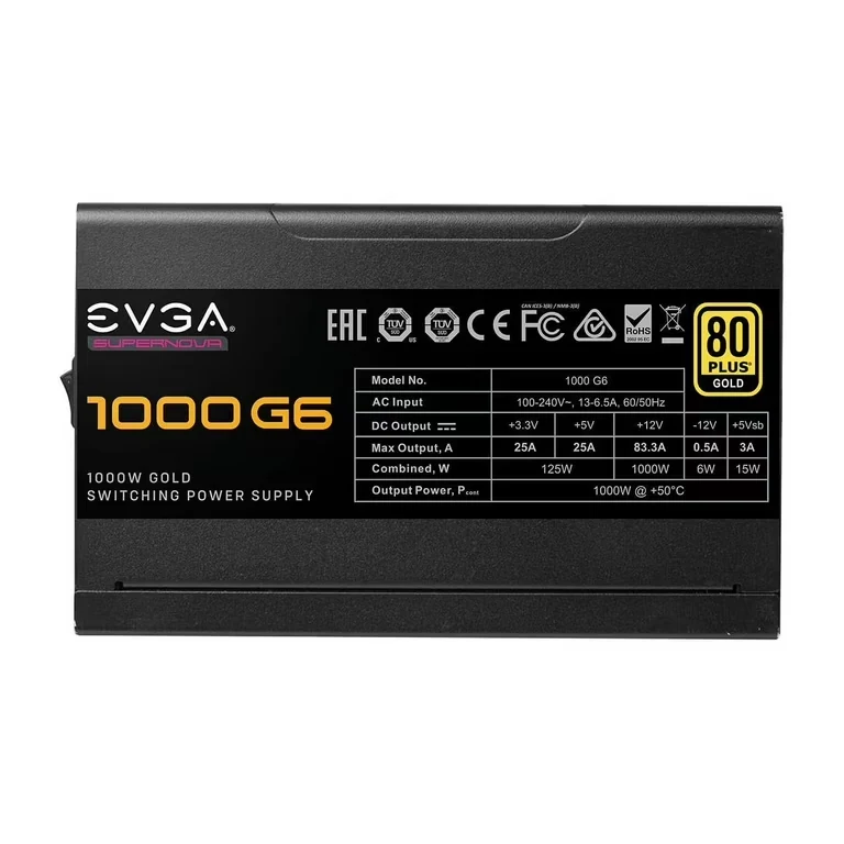 Nguồn PC EVGA 1000 G6 - 80 Plus Gold - Full Modular - New
