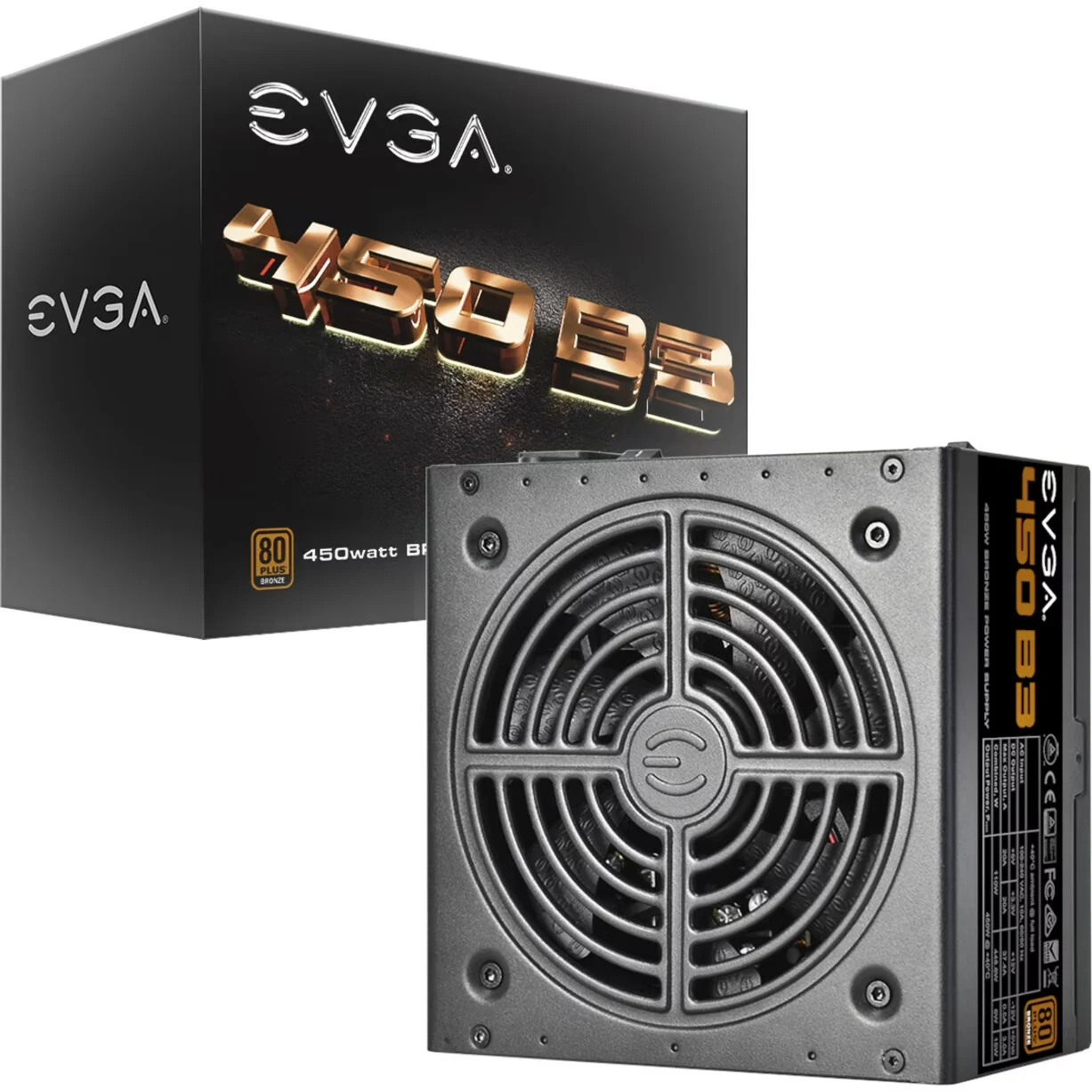 Nguồn PC EVGA 450 B5 - 80 Plus Bronze - Full Modular - New