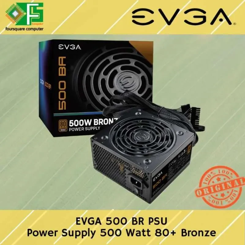 Nguồn PC EVGA 500 BV - 80 Plus Bronze - Non Modular - New