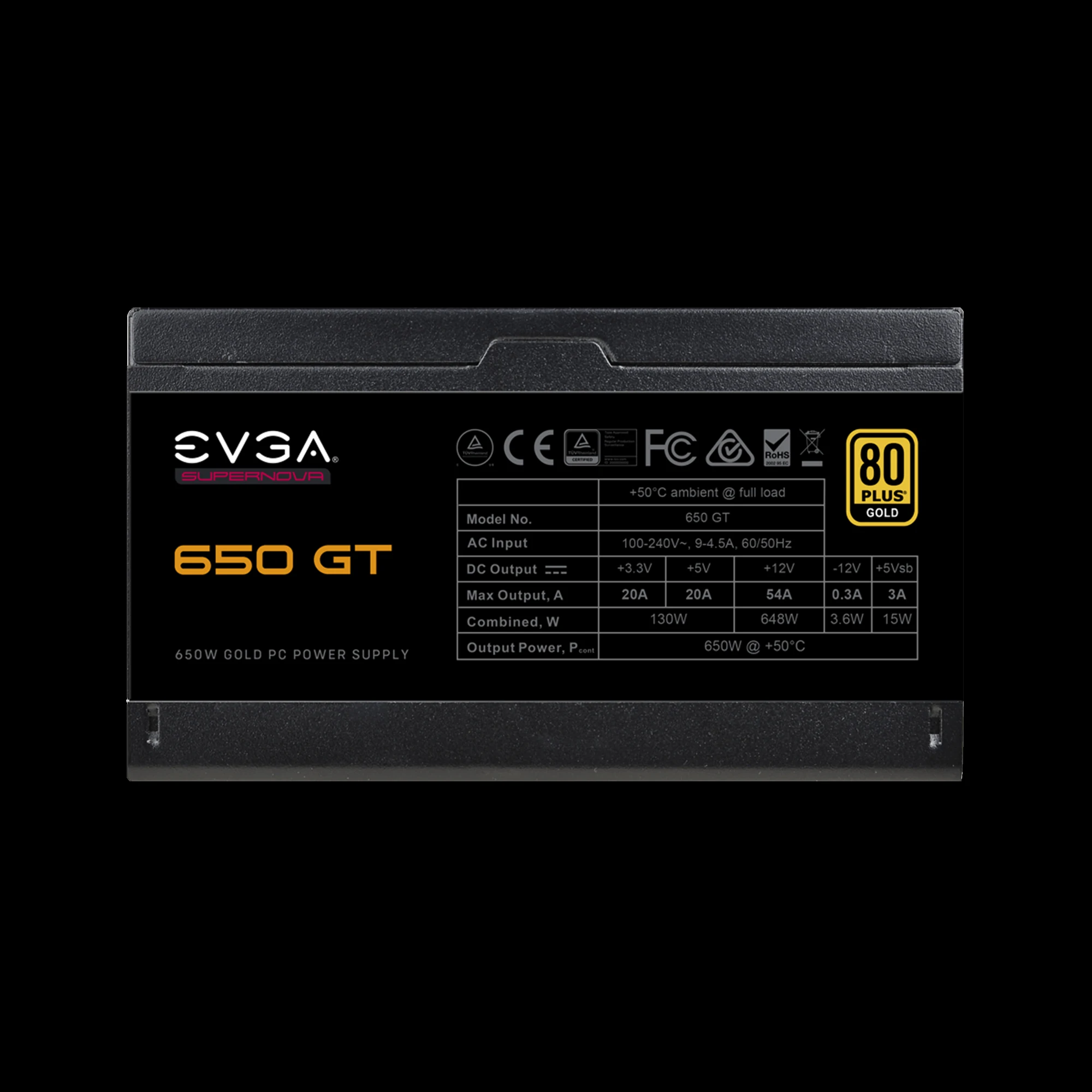 Nguồn PC EVGA 600 GD - 80 Plus Gold - Non Modular - New