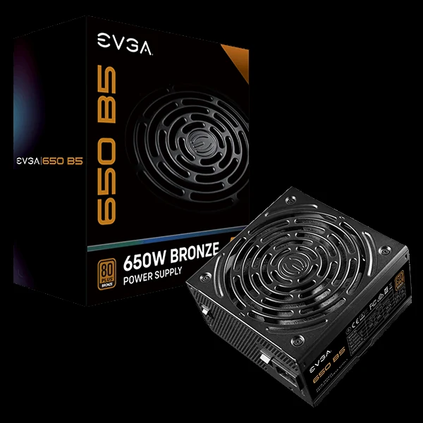 Nguồn PC EVGA 650 BQ - 80 Plus Bronze - Semi Modular - New