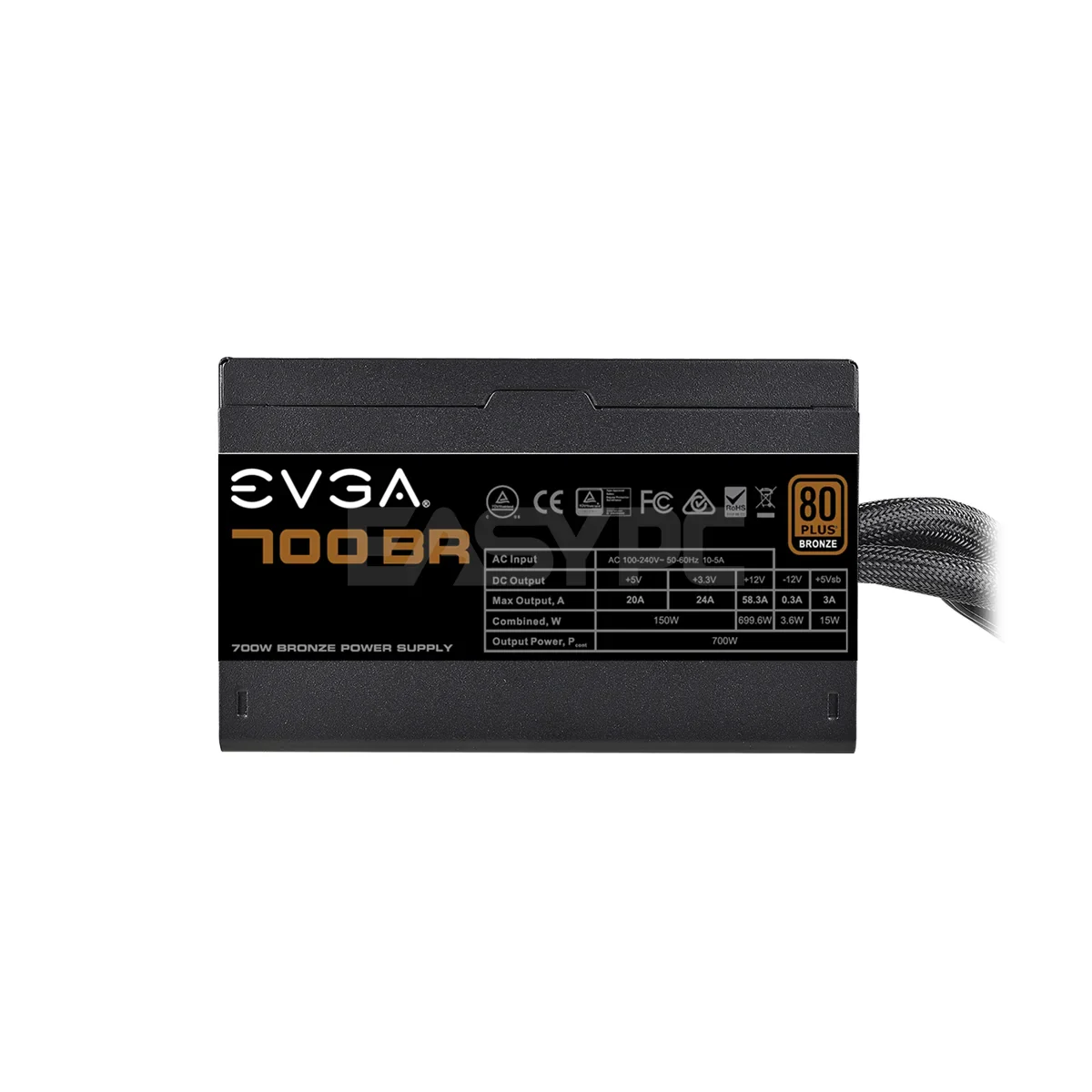 Nguồn PC EVGA 700 BT - 80 Plus Bronze - Non Modular - New