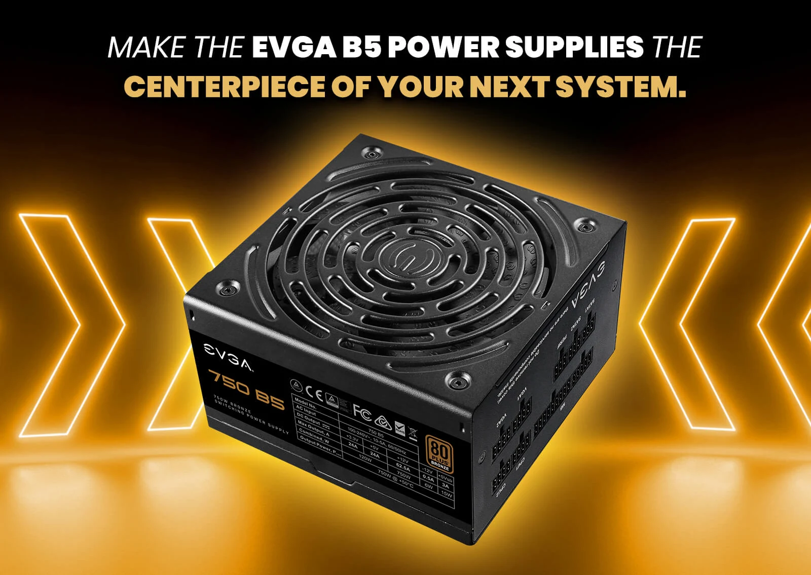 Nguồn PC EVGA 750 B5 - 80 Plus Bronze - Full Modular - New