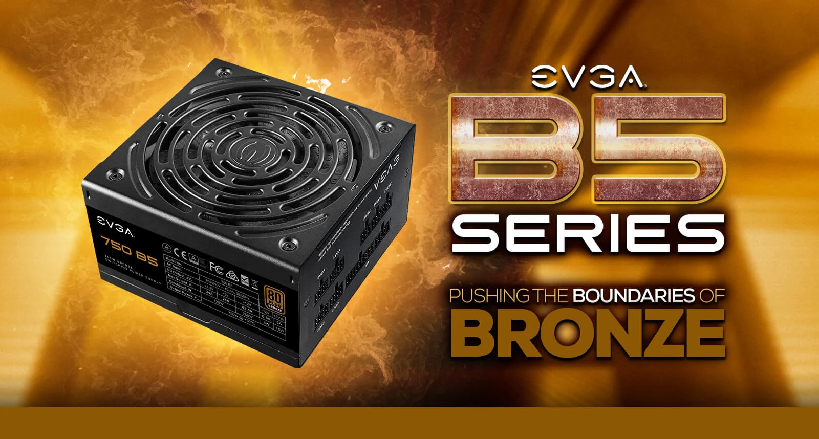 Nguồn PC EVGA 750 B5 - 80 Plus Bronze - Full Modular - New