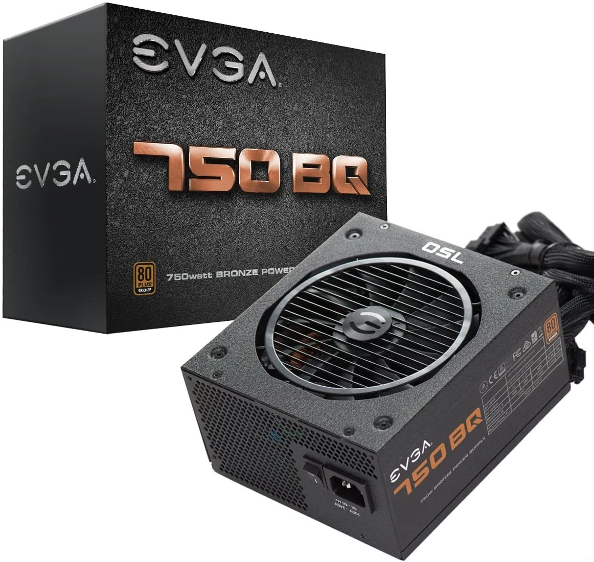 Nguồn PC EVGA 750 BQ - 80 Plus Bronze - Semi Modular - New