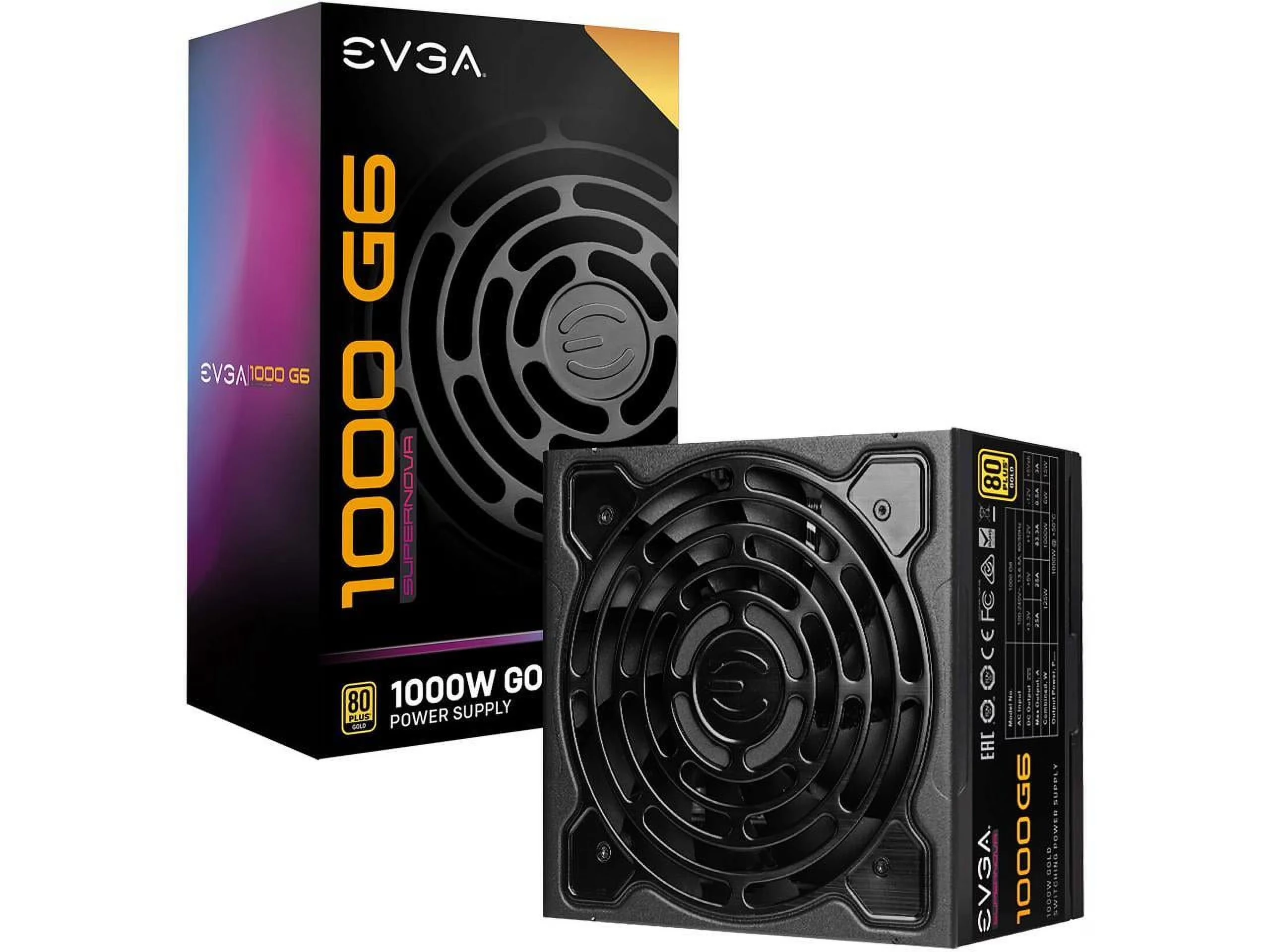 Nguồn PC EVGA SuperNOVA 1000 G6 - 80 Plus Gold - Full Modular - New