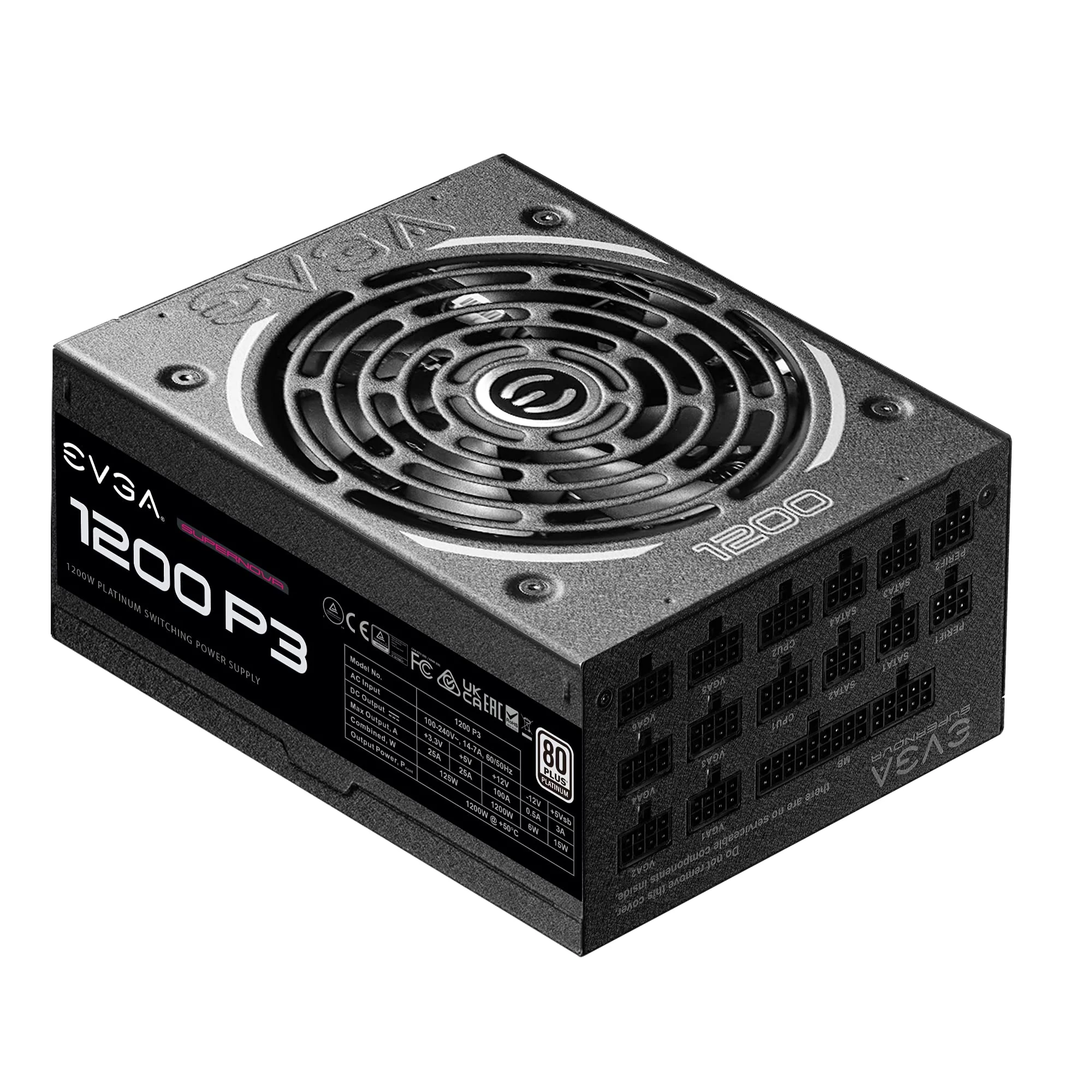Nguồn PC EVGA SuperNOVA 1200 T2 - 80 Plus Titanium - Full Modular - New