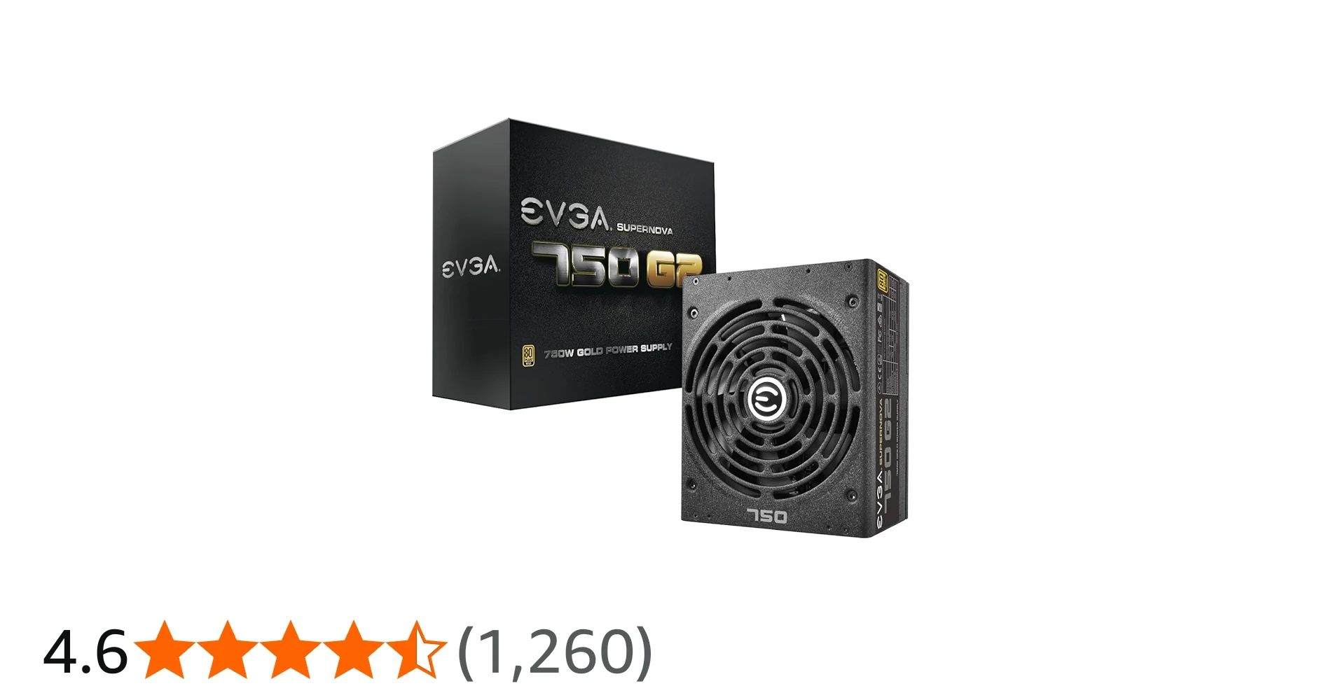 Nguồn PC EVGA SuperNOVA 750 G2 - 80 Plus Gold - Full Modular - New