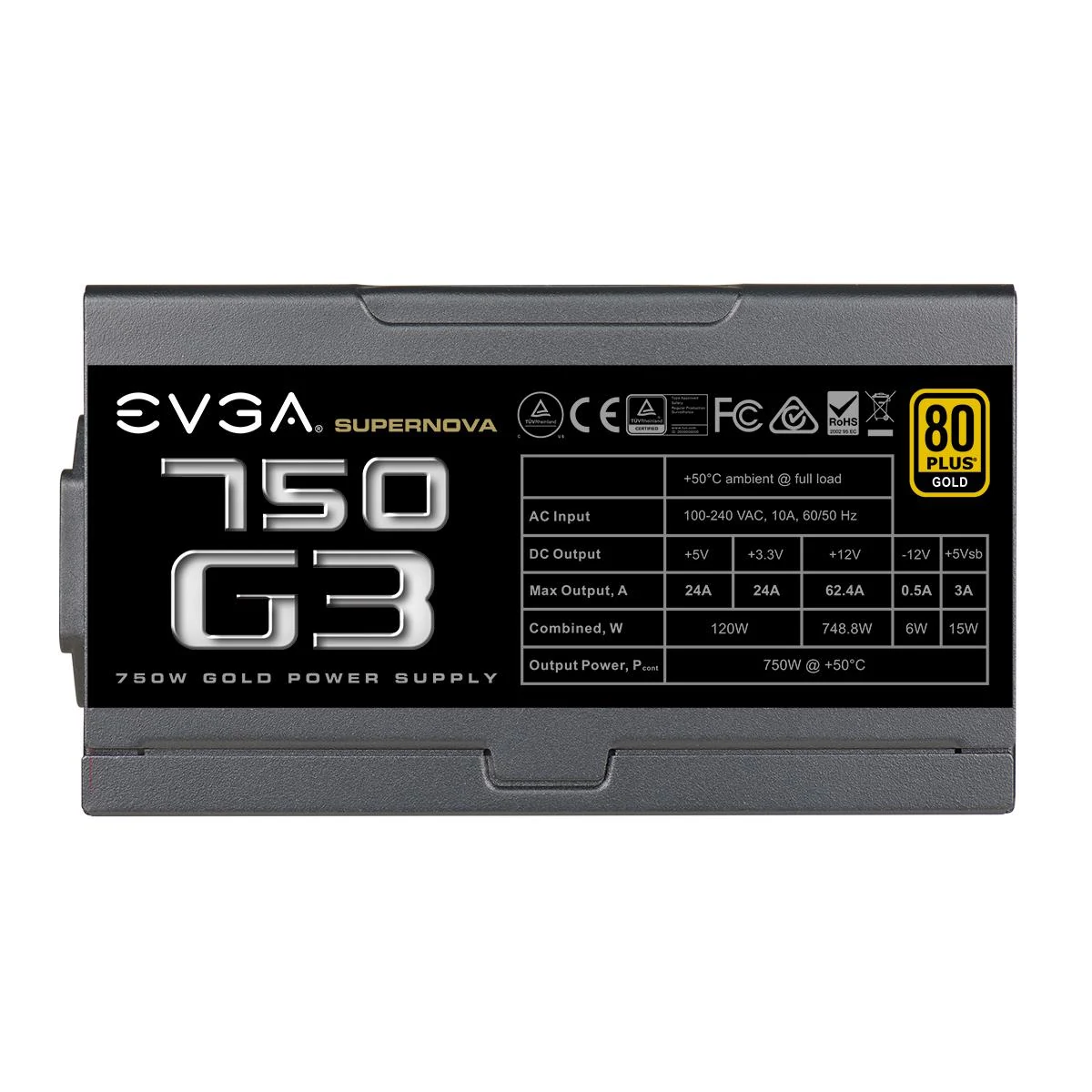 Nguồn PC EVGA SuperNOVA 750 G3 - 80 Plus Gold - Full Modular - New