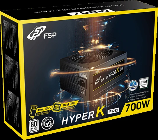 Nguồn PC FSP HYPER K 700W - 80 Plus White - Non Modular - New