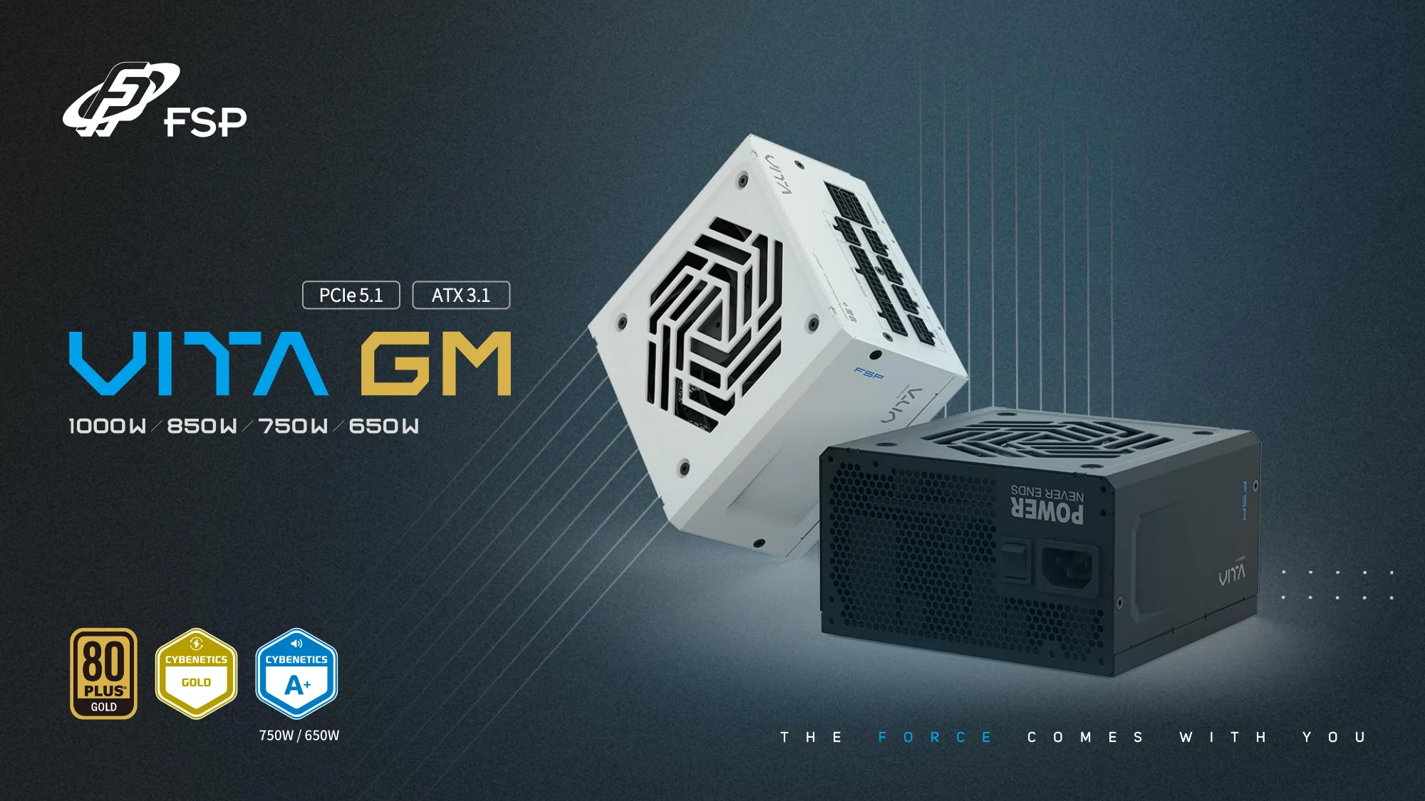 Nguồn PC FSP VITA GM 750W - 80 Plus Gold - Full Modular - New