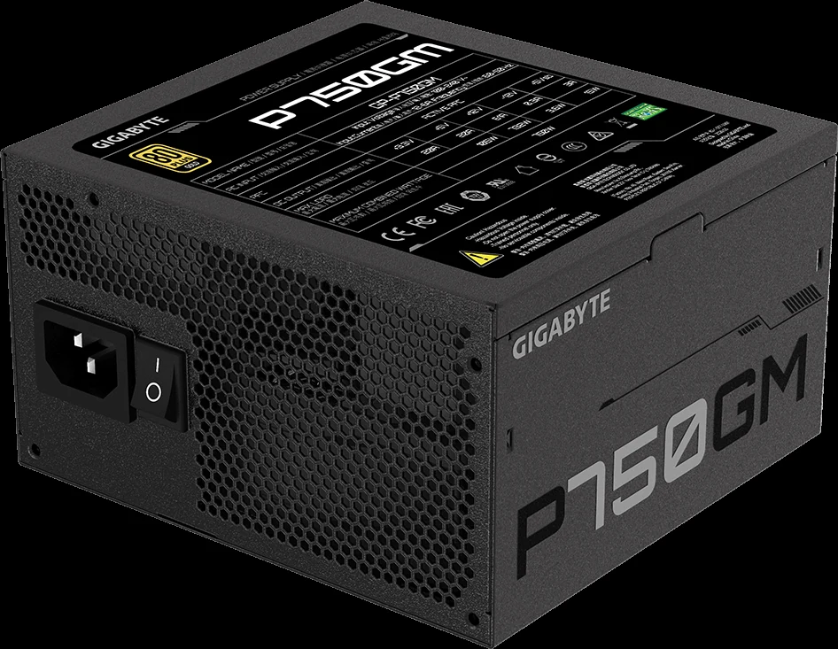 Nguồn PC GIGABYTE P750GM - 80 Plus Gold - Full Modular - New