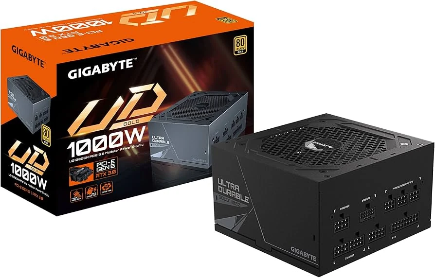 Nguồn PC GIGABYTE UD1000GM PCIE 5.0 White - 80 Plus Gold - Full Modular - New