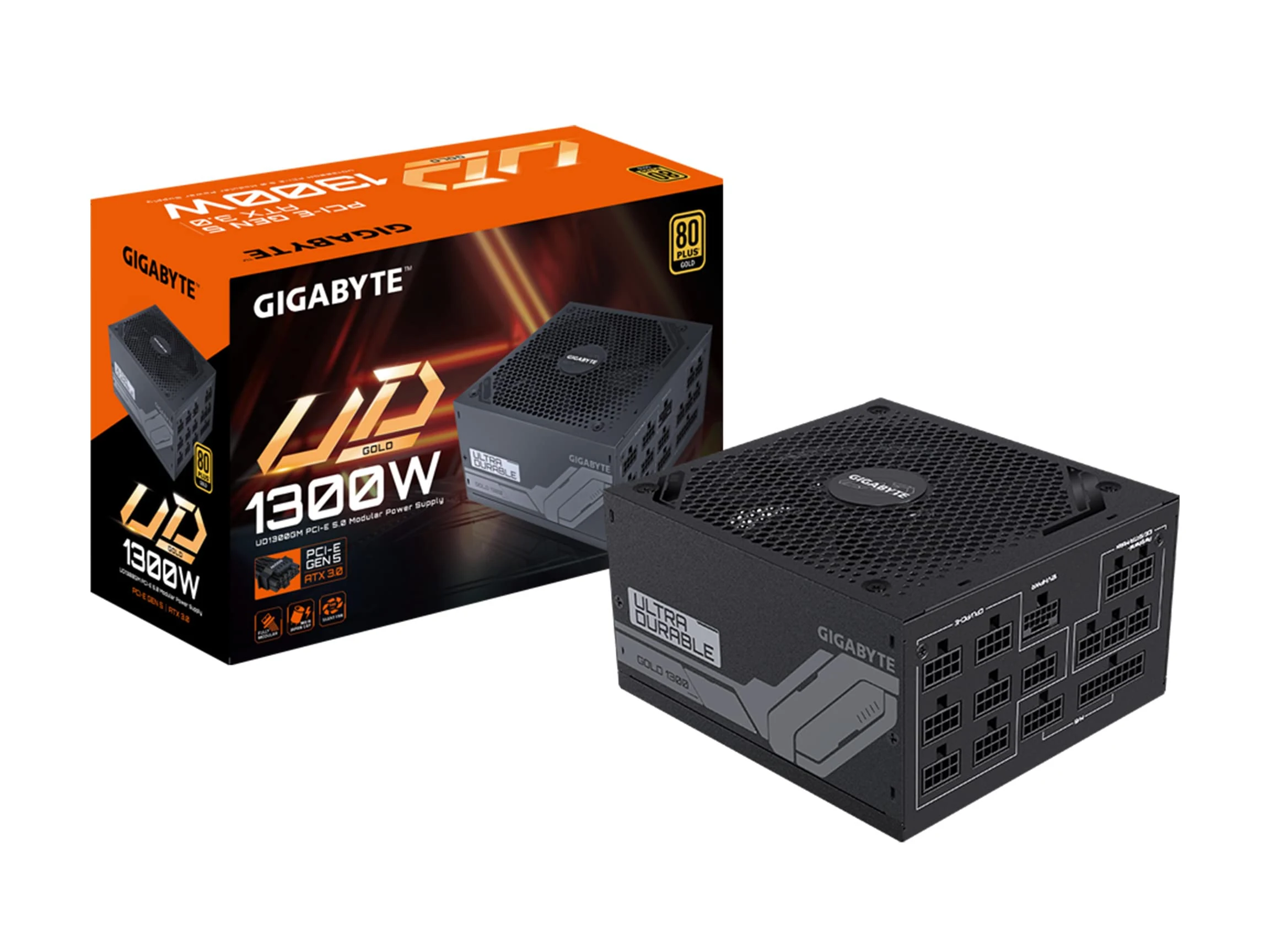 Nguồn PC GIGABYTE UD1300GM PCIE 5.0 - 80 Plus Gold - Full Modular - New