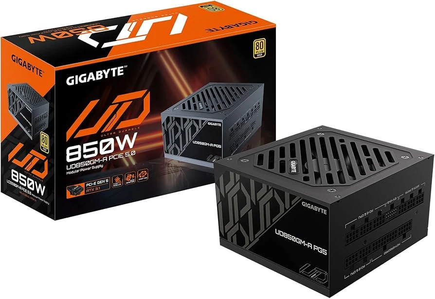 Nguồn PC GIGABYTE UD850GM PCIE 5.0 - 80 Plus Gold - Full Modular - New