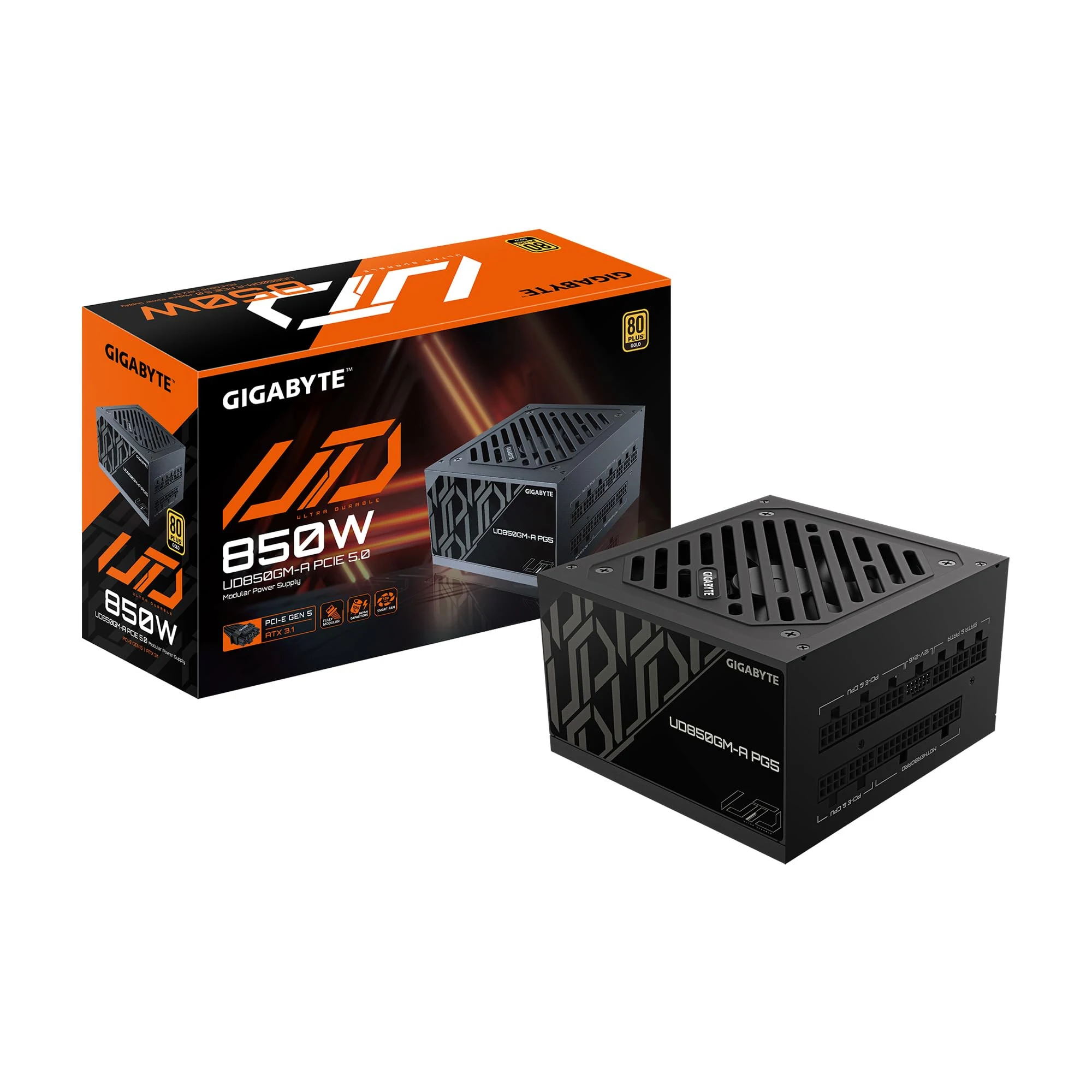 Nguồn PC GIGABYTE UD850GM PG5 - 80 Plus Gold - Full Modular - New