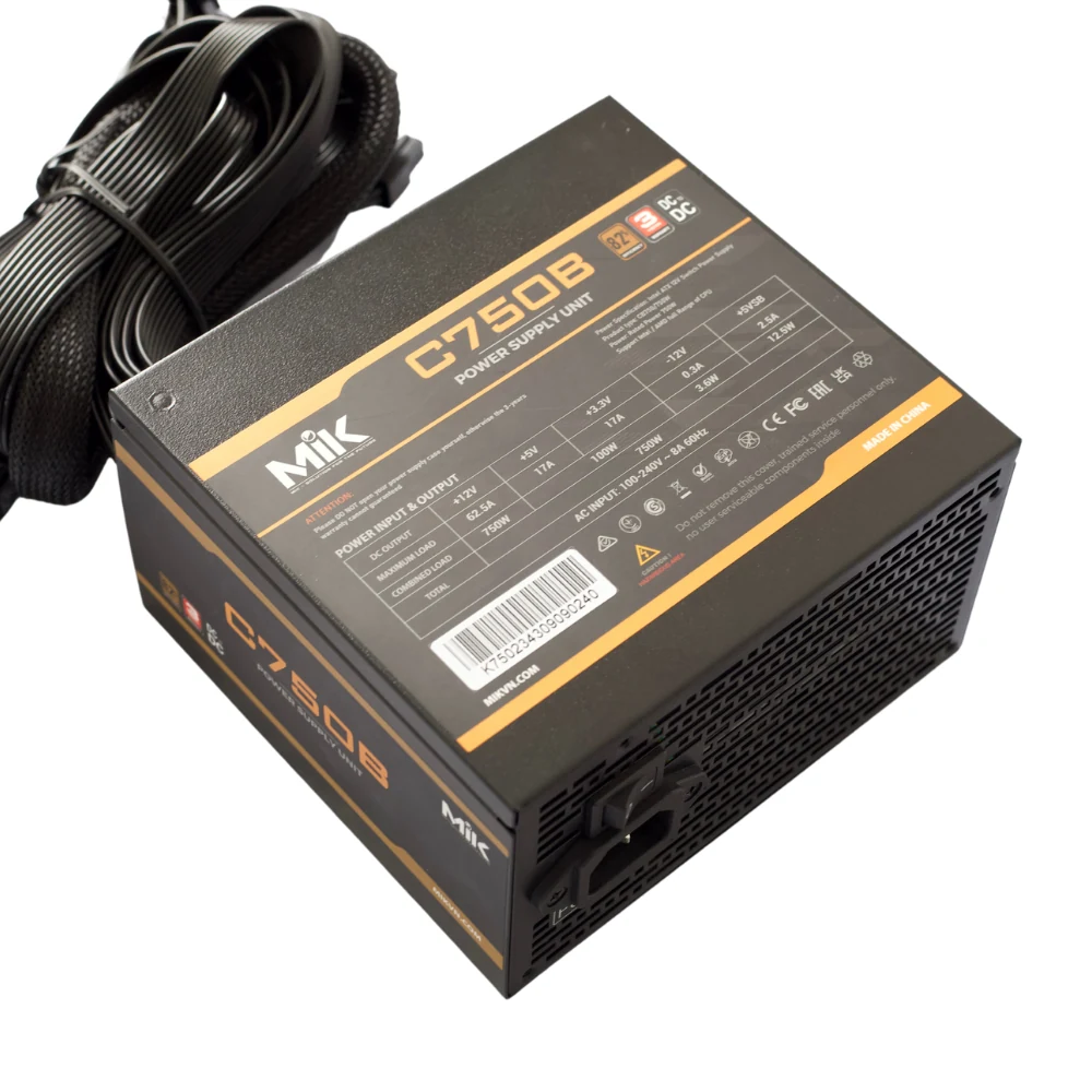 Nguồn PC MIK C750B - 80 Plus Bronze - Non Modular - New