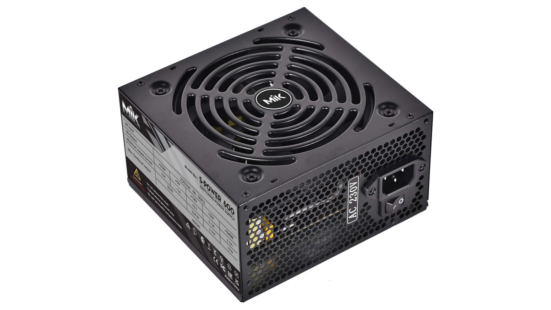 Nguồn PC MIK SPOWER S600 - Non Modular - New