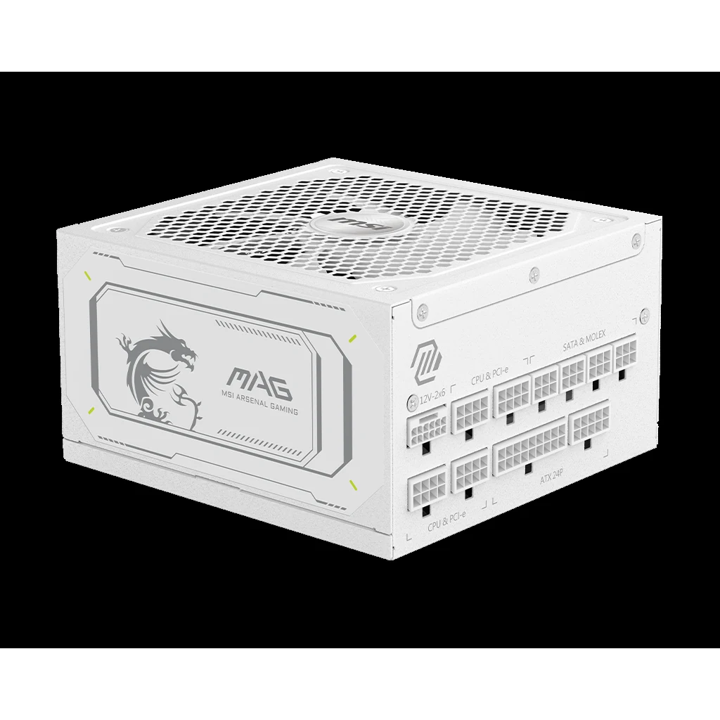 Nguồn PC MSI MAG A1000GL PCIE5 White - 80 Plus Gold - Full Modular - New