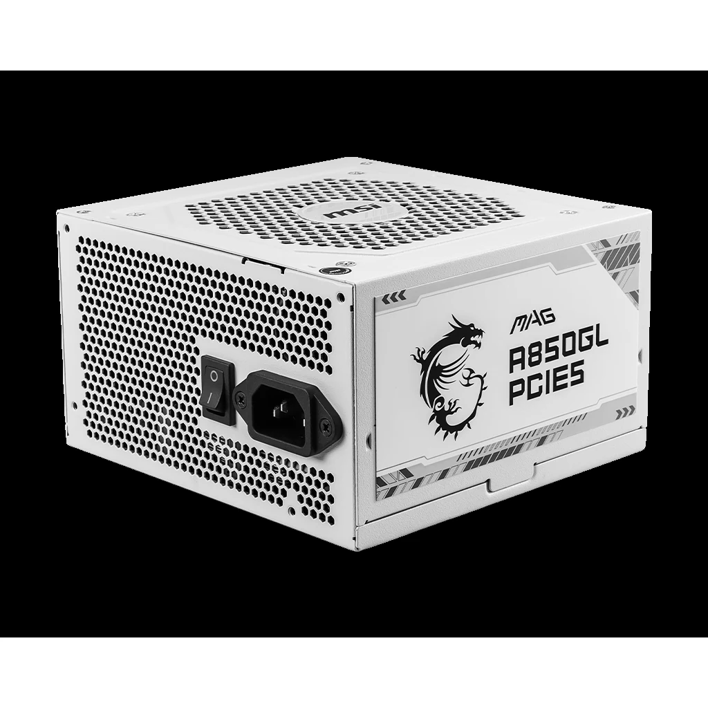 Nguồn PC MSI MAG A850GL PCIE5 White - 80 Plus Gold - Full Modular - New