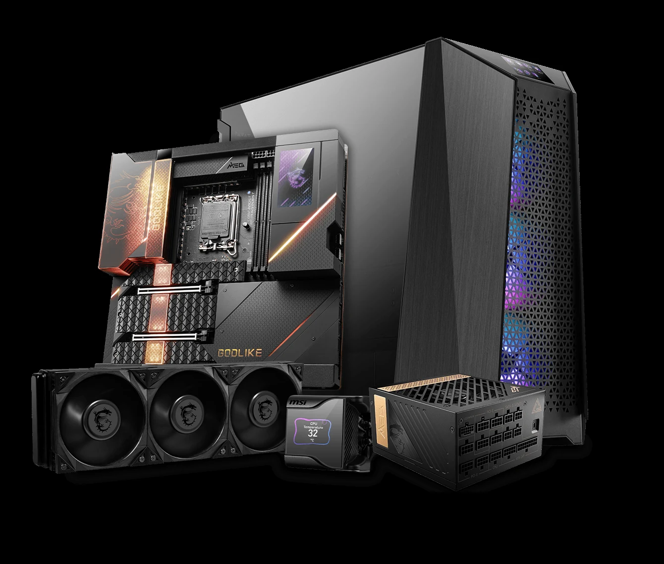 Nguồn PC MSI MEG Ai1000P PCIE5 - 80 Plus Platinum - Full Modular - New