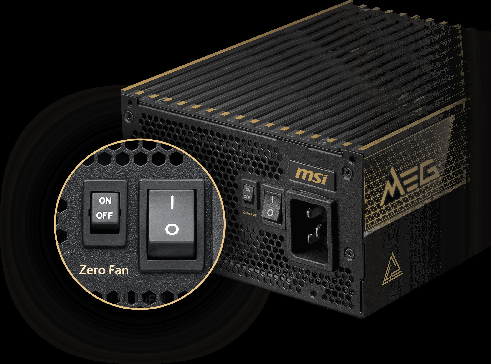 Nguồn PC MSI MEG Ai1600T PCIE5 - 80 Plus Titanium - Full Modular - New