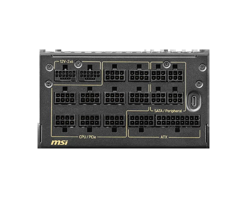 Nguồn PC MSI MEG Ai1600T PCIE5 - 80 Plus Titanium - Full Modular - New