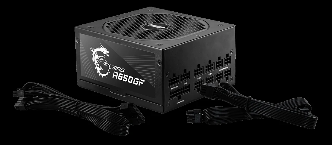 Nguồn PC MSI MPG A650GF - 80 Plus Gold - Full Modular - New