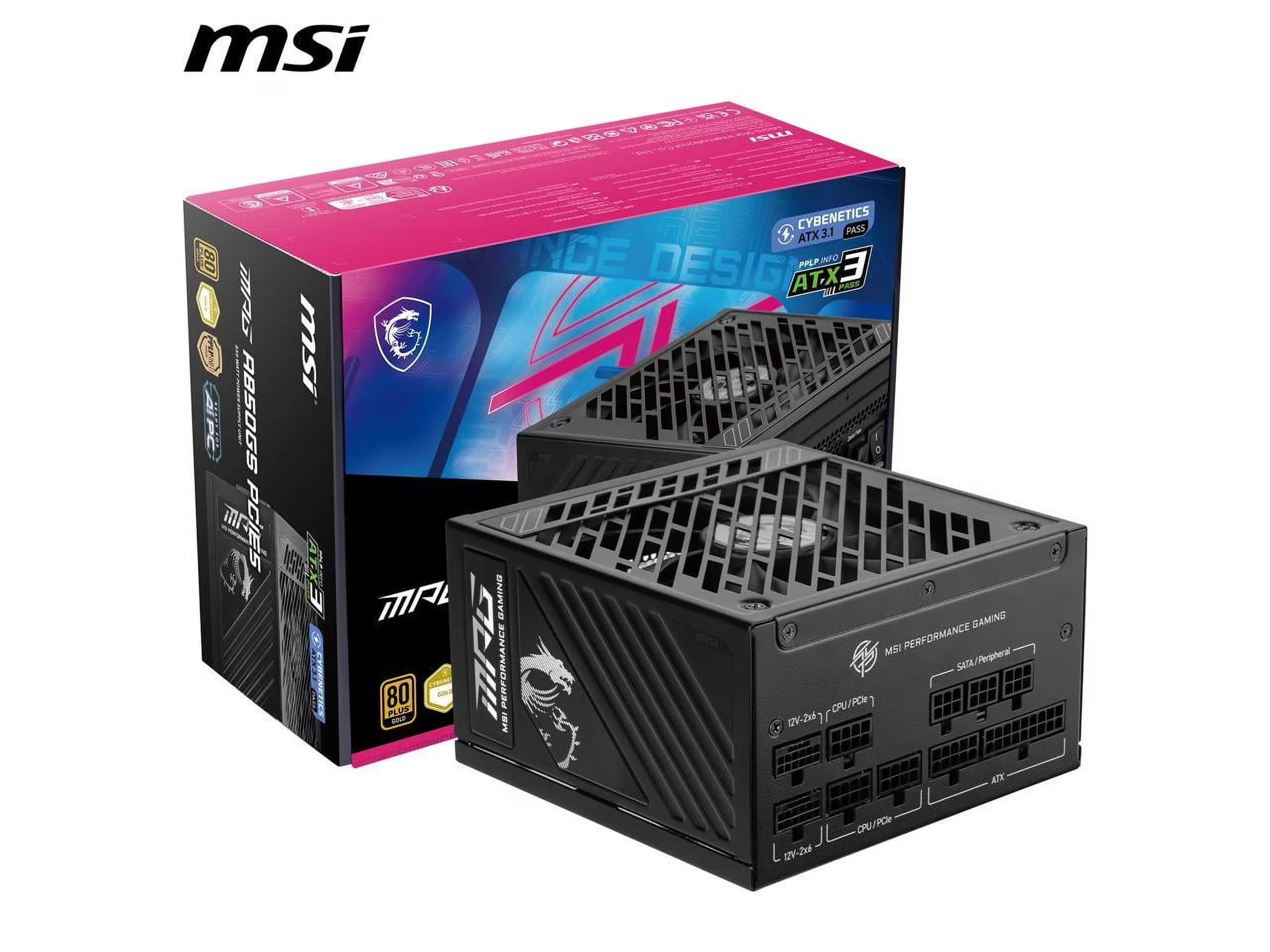 Nguồn PC MSI MPG A750G PCIE5 - 80 Plus Gold - Full Modular - New