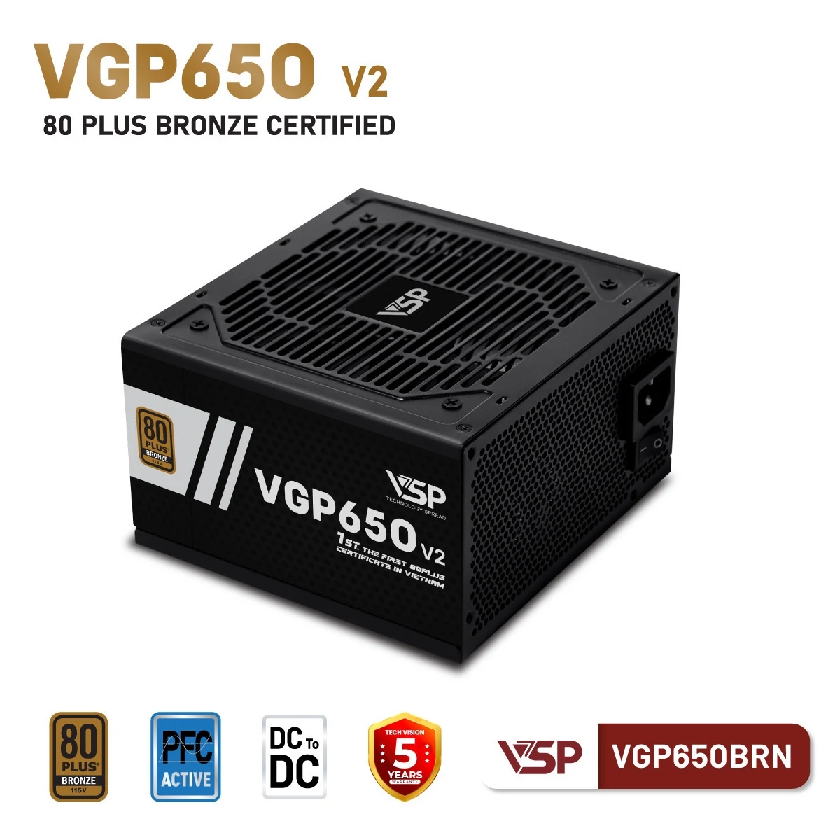 Nguồn PC SAMA Armor 650W - 80 Plus Bronze - Non Modular - New