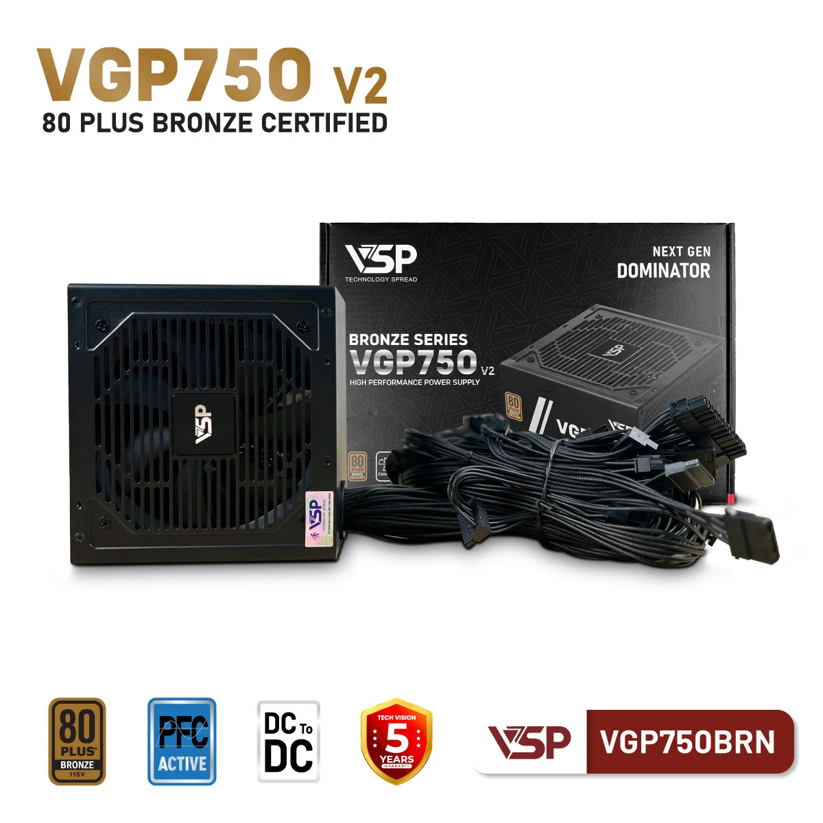 Nguồn PC SAMA Armor 750W - 80 Plus Bronze - Non Modular - New
